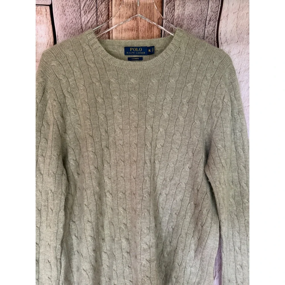 Polo Ralph Lauren Cashmere Cable‎ Knit Sweater Timeless Winter Preppy Luxury XL